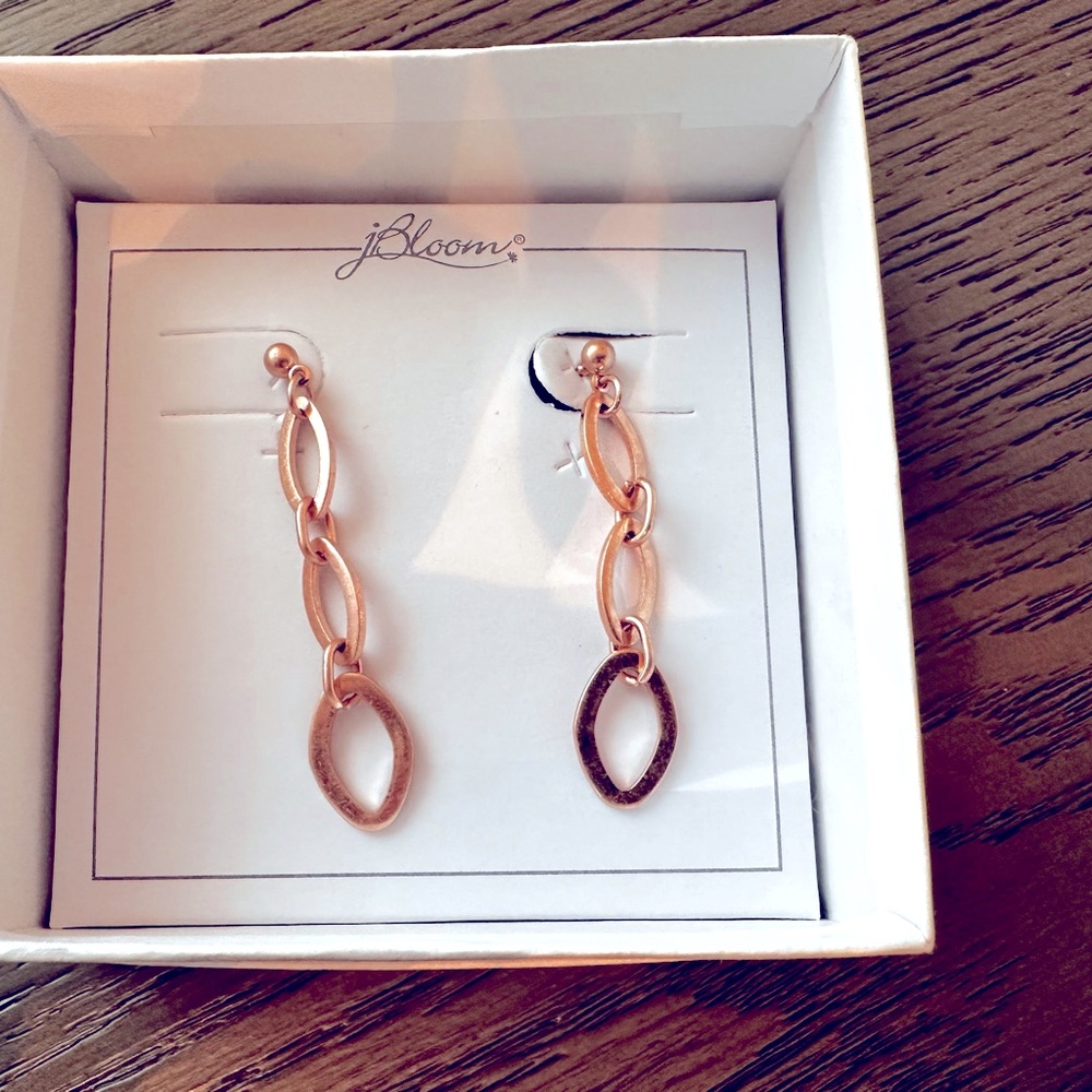 JBloom Rose Gold Drop Earrings